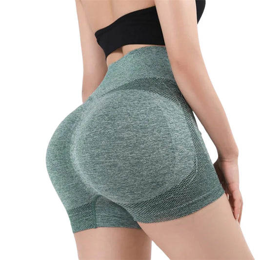 Women Yoga High Waist Workout Shorts