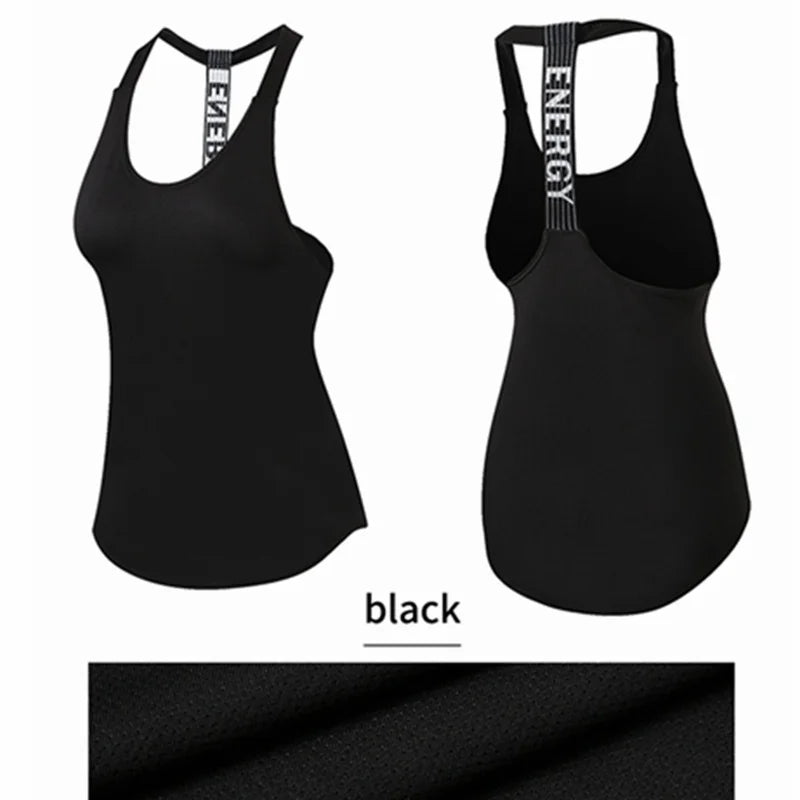 Black Sleeveless Yoga Top for Women