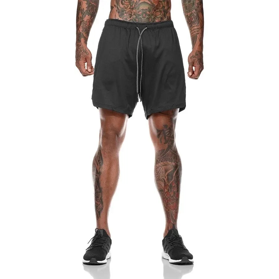 Double-Deck Running Shorts for Men
