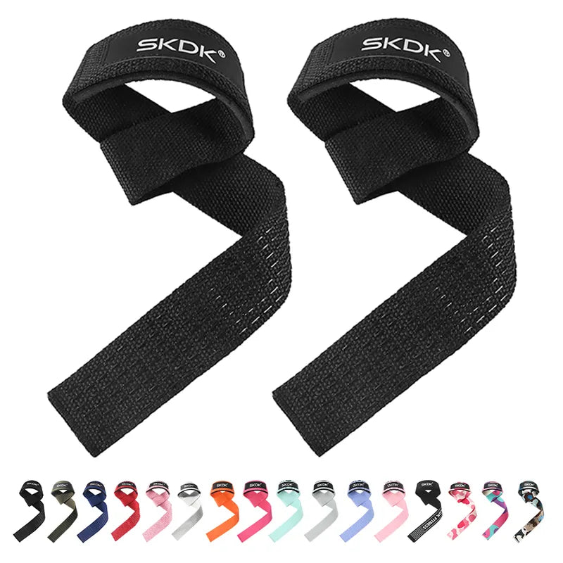 Silicone Grip Weightlifting Wrist Straps