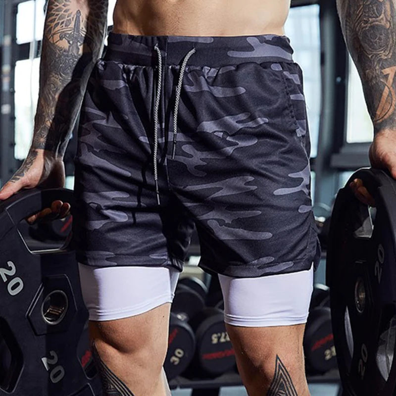 Double-Deck Running Shorts for Men