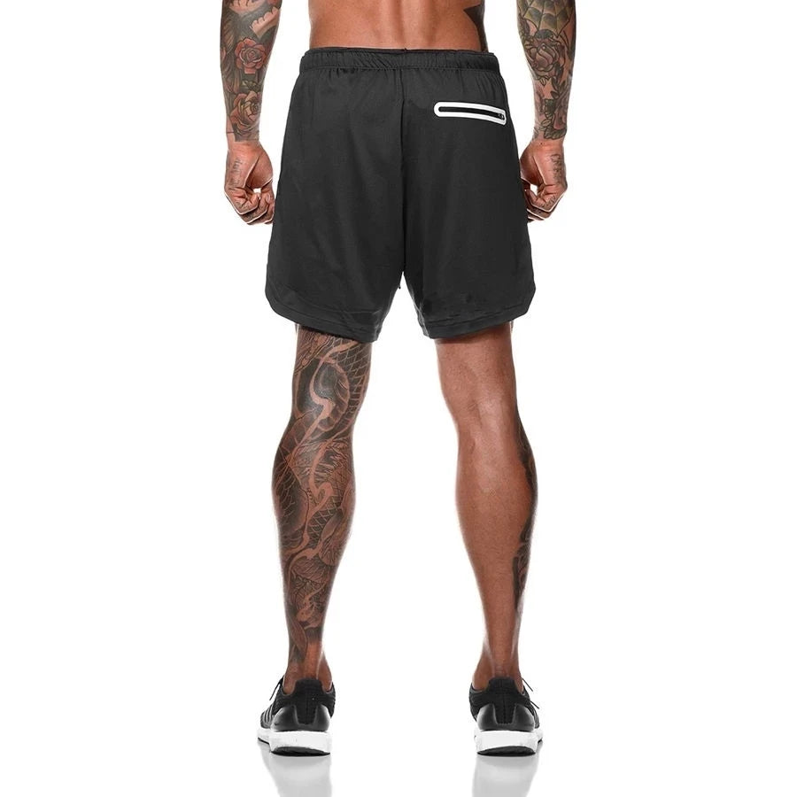 Double-Deck Running Shorts for Men