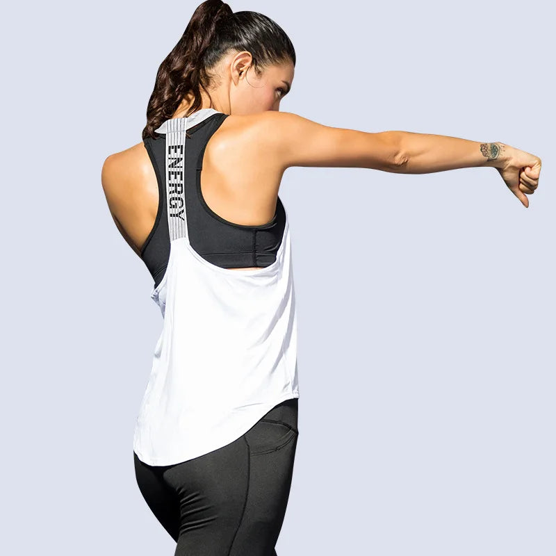Black Sleeveless Yoga Top for Women