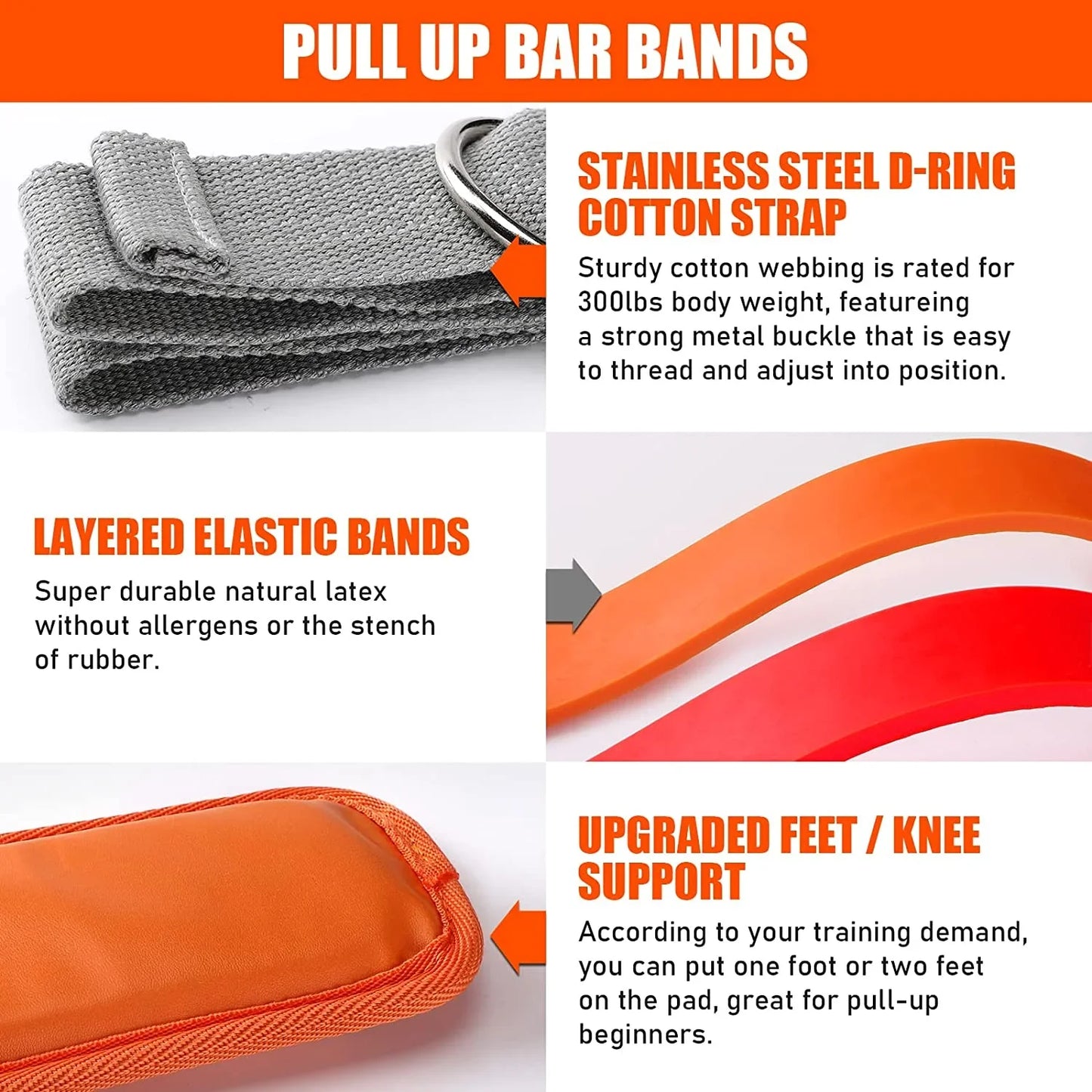 Pull-Up Assistance Resistance Bands Set