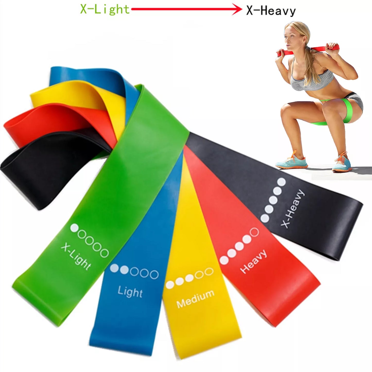 Resistance Fitness Rubber Bands Set